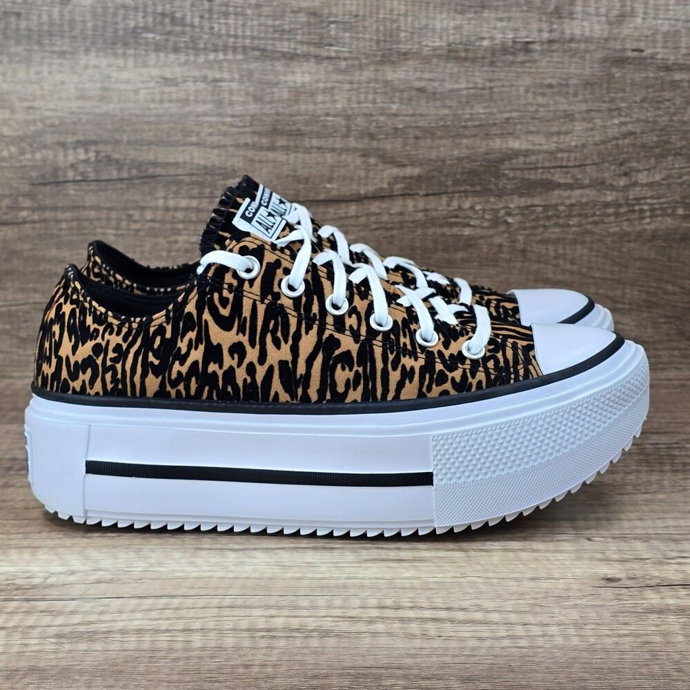 Converse CT All Star Lift Double Stack Platform Leopard Women's Sz 12 Shoes NEW